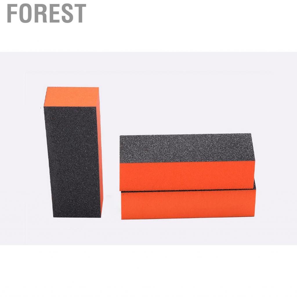 Forest Nail Buffers 3 Sides Black Durable Washable Portable EVA Material Sanding Blocks for Professionals Families