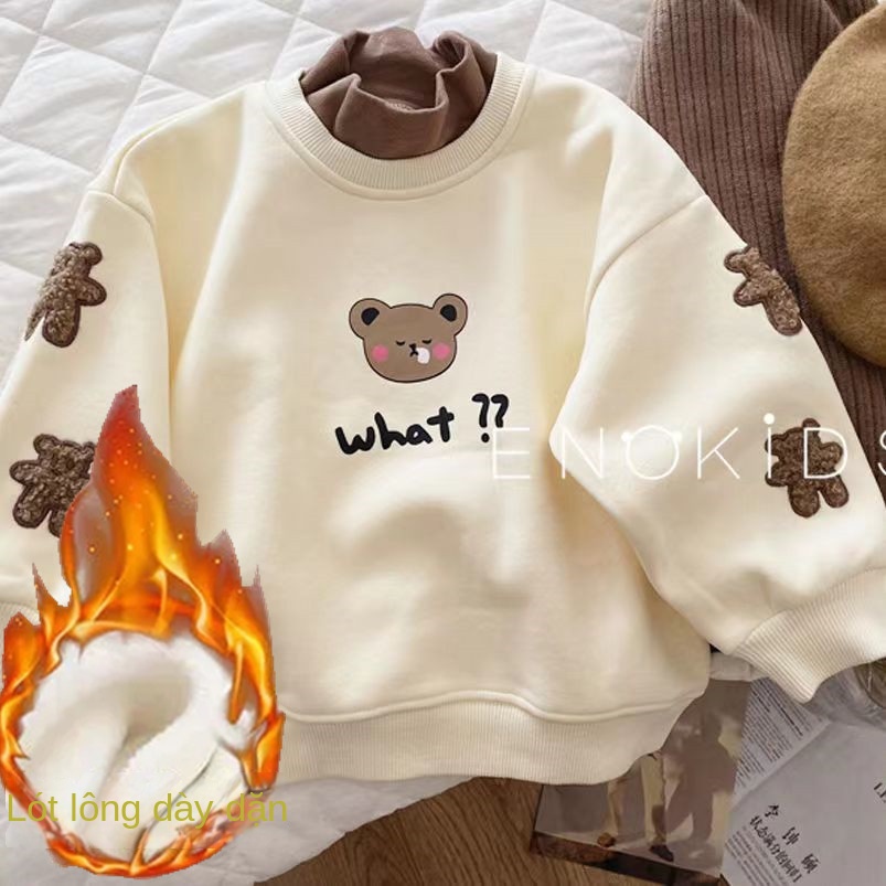 Áo Thun Tay Dài Giả Hai Lớp Thời Trang Hàn Quốc Cho Bé