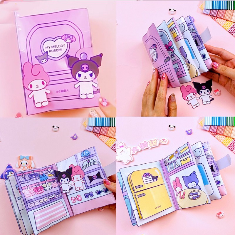 Sanrio Cuốn Sách Dán Hình kuromi kuromi Dễ Thương Cho Bé