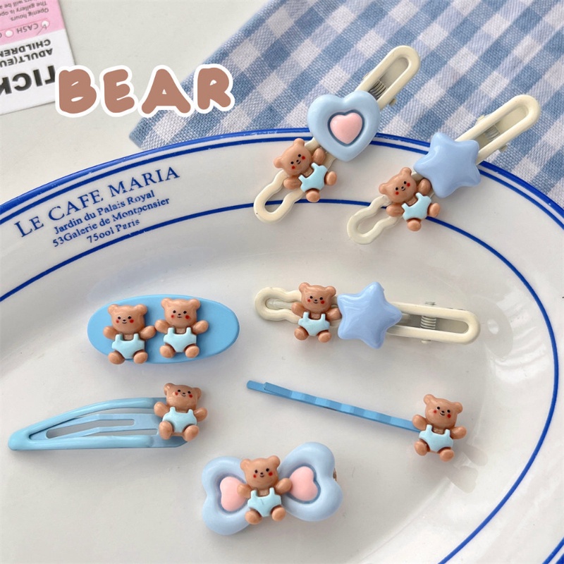 Kẹp Tóc Hình Ngôi Sao / Chú Gấu / Chú Chó Dễ Thương Thời Trang Cho Bé Gái