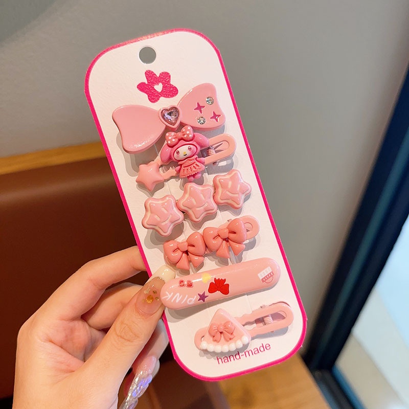 Bộ 6 Kẹp Tóc sanrio b01 Hình Hoạt Hình Dễ Thương Cho Bé Gái