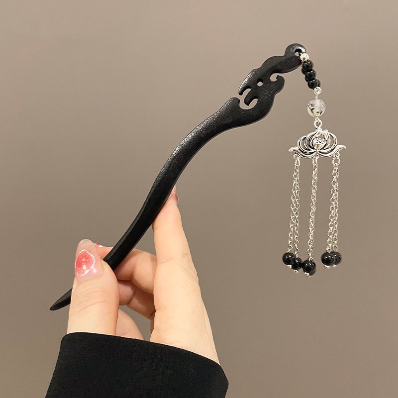 Trâm Cài Tóc Màu Đen Phong Cách retro Mùa Thu Mới 2023