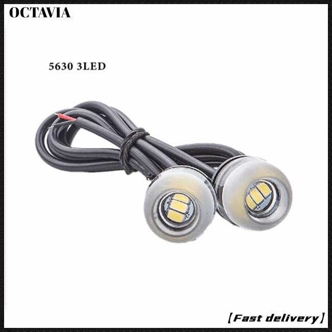 At Đèn led Mắt Đại Bàng 18mm 12v Ánh Sáng Đen Chống Thấm Nước Gắn Biển Số Xe Hơi