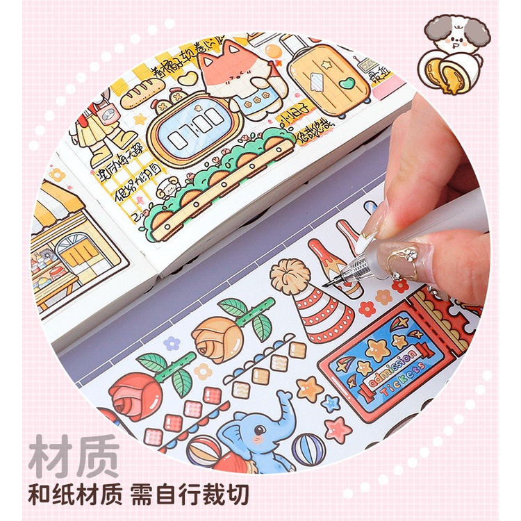 Hàng Có Sẵn  Cuộn Băng Keo Giấy Dán Sổ Tay Ghi Chú Đa Năng Họa Tiết Hoạt Hình Nhật Bản Dễ Thương Sáng Tạo