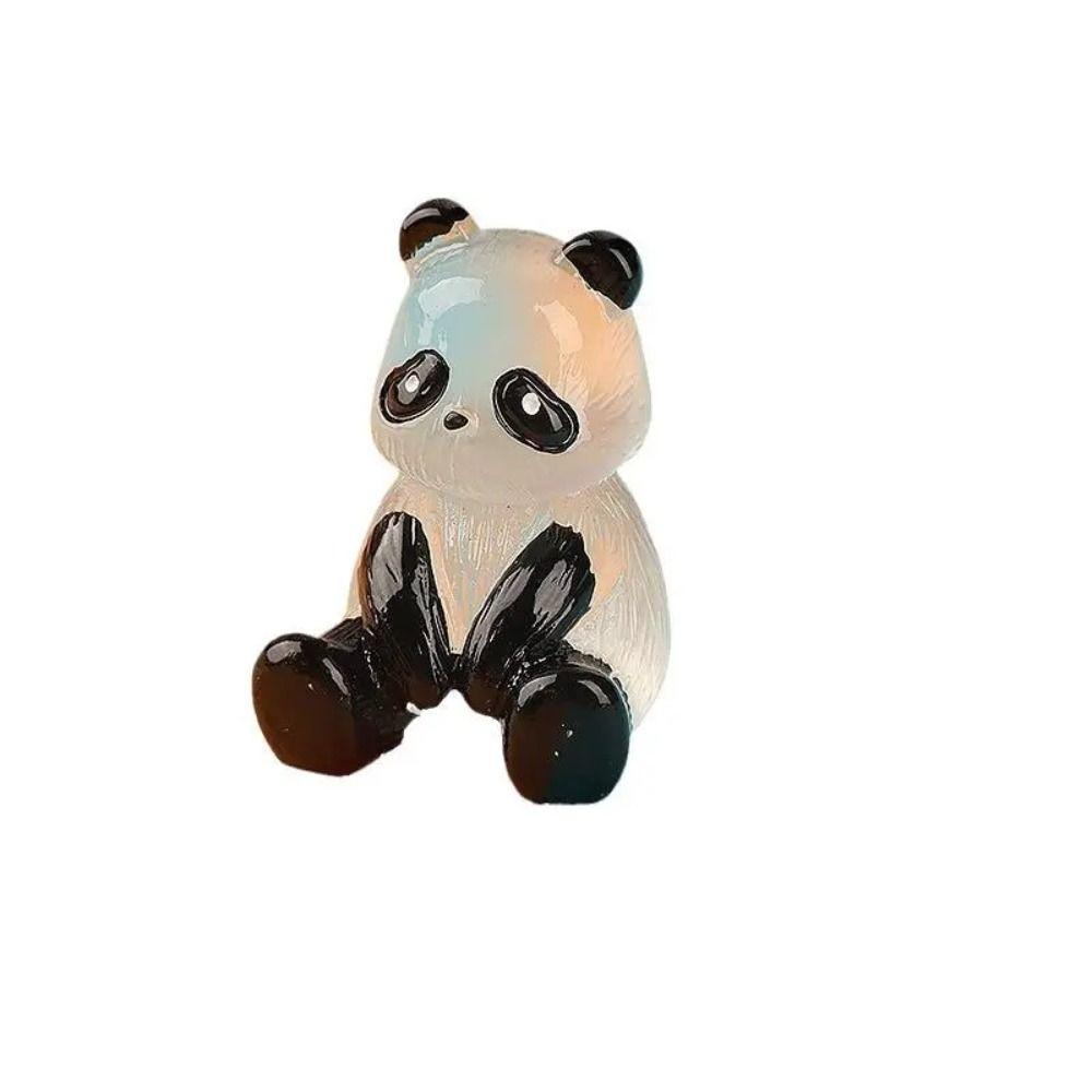 Mmluck panda Phát Sáng Trang Trí Tiểu Cảnh / Nội Thất Xe Hơi mini Hình Gấu Trúc Đáng Yêu diy