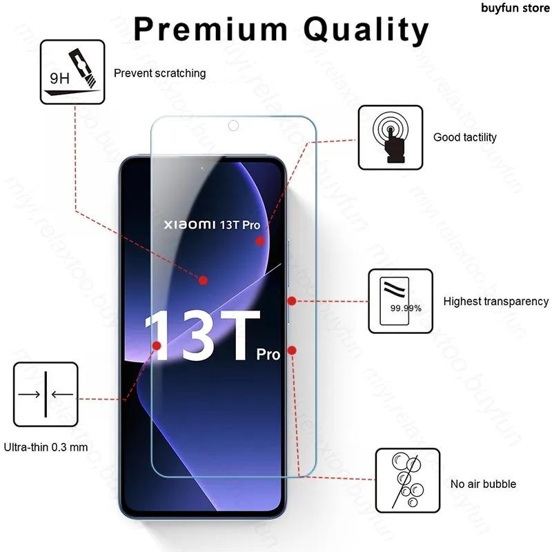 3pieces For Xiaomi Mi 13T 11T 10T 12T mi13 T Pro Screen Protector Protective Glass HD Tempered Film