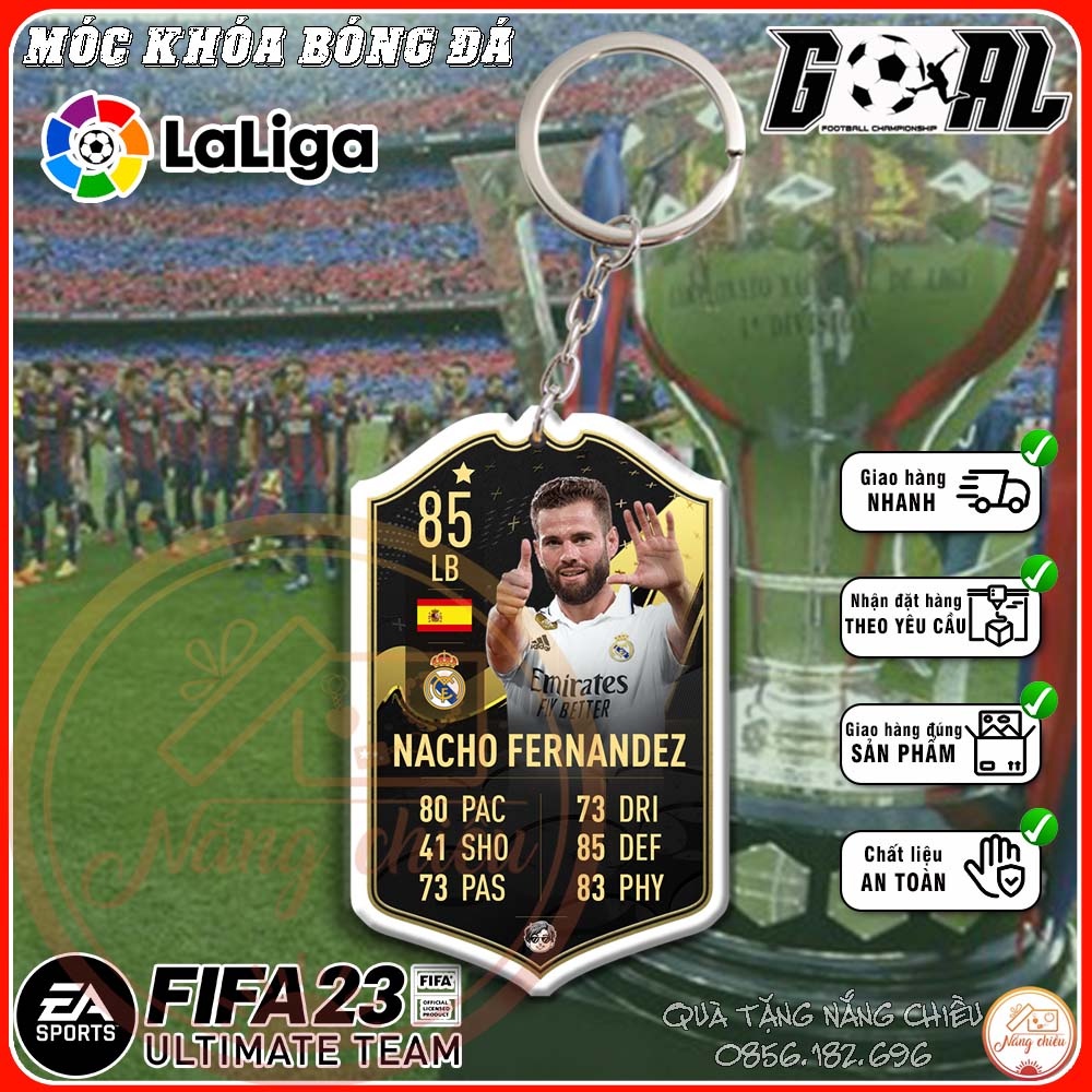Móc khóa cầu thủ - Mùa giải La Liga Tây Ban Nha - Mẫu TOTS23