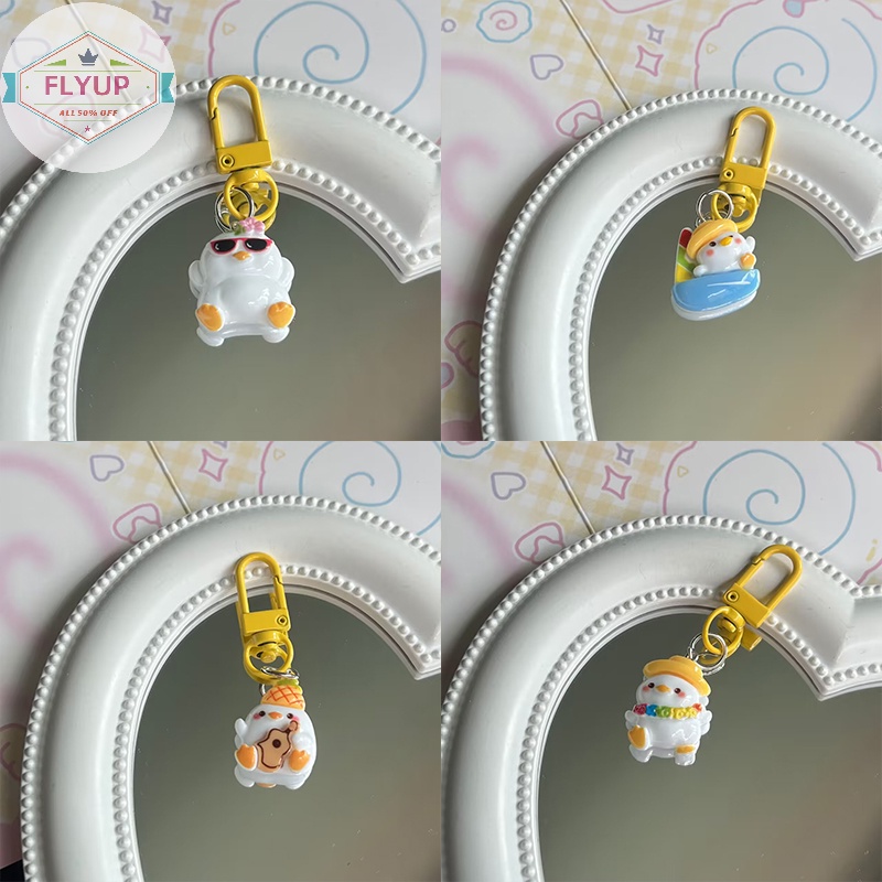 Móc Chìa Khóa Hình Chú Vịt Bay Dễ Thương Dùng Trang Trí Túi Xách / Điện Thoại