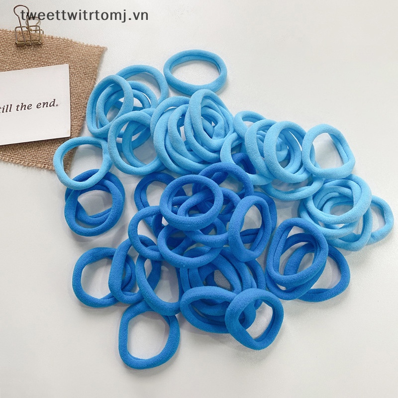 Set 50 Dây Buộc Tóc Co Giãn Nhiều Màu Sắc Cho Bé Gái vn