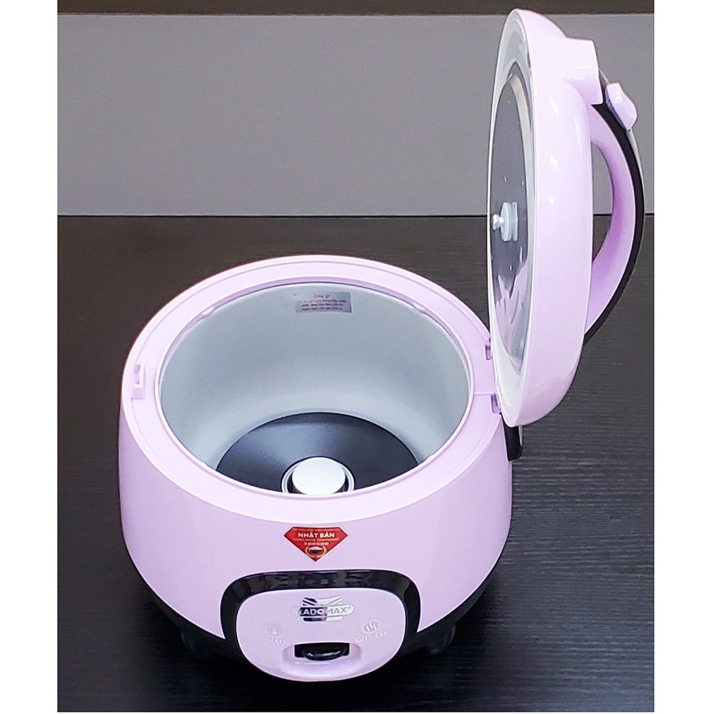 Nồi cơm điện sinh viên 1.2L Ladomax HA-7412 lòng niêu chống dính nấu cơm mềm, không cơm cháy