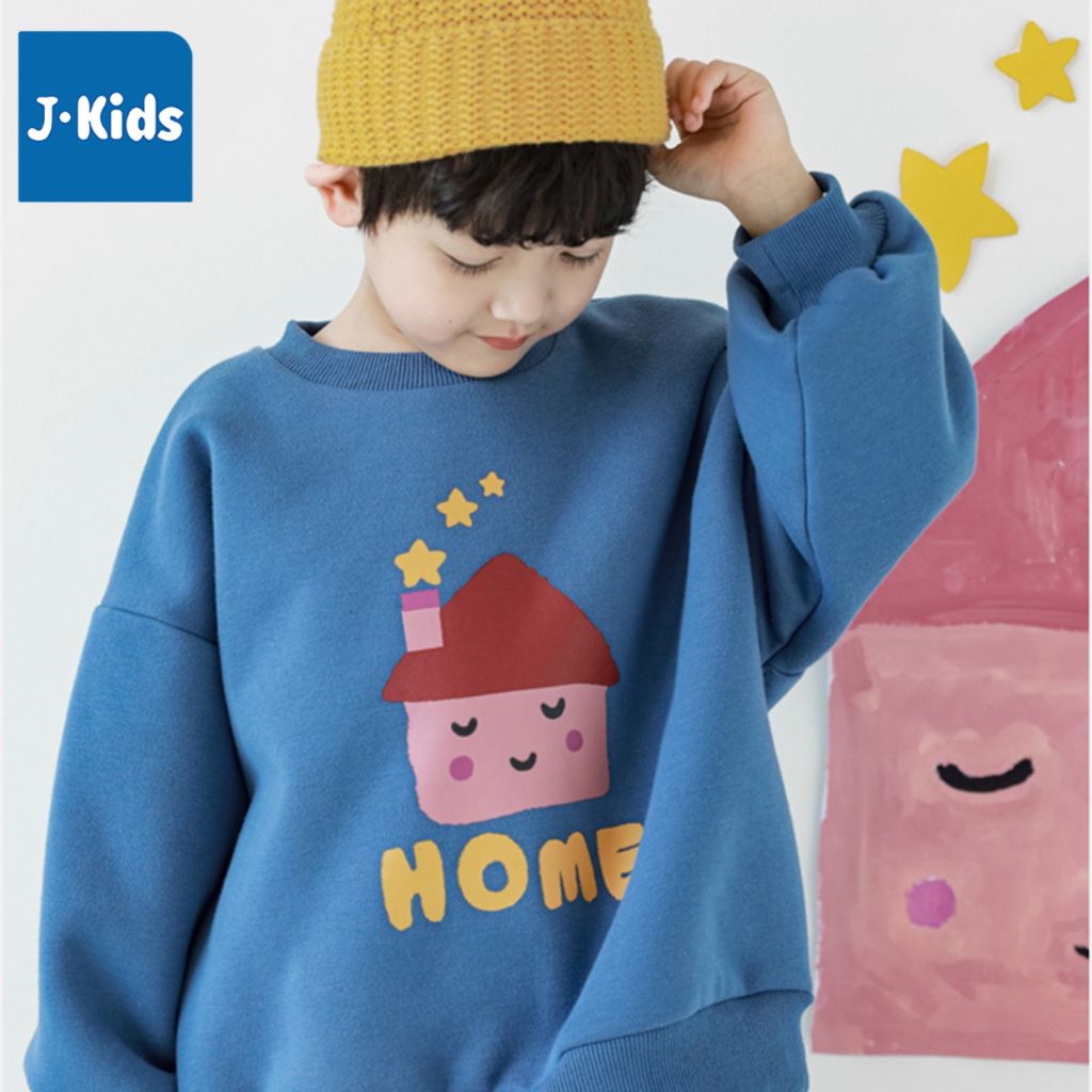 Áo sweater bé trai J-Kids áo thu đông chất nỉ bông dài tay cho bé