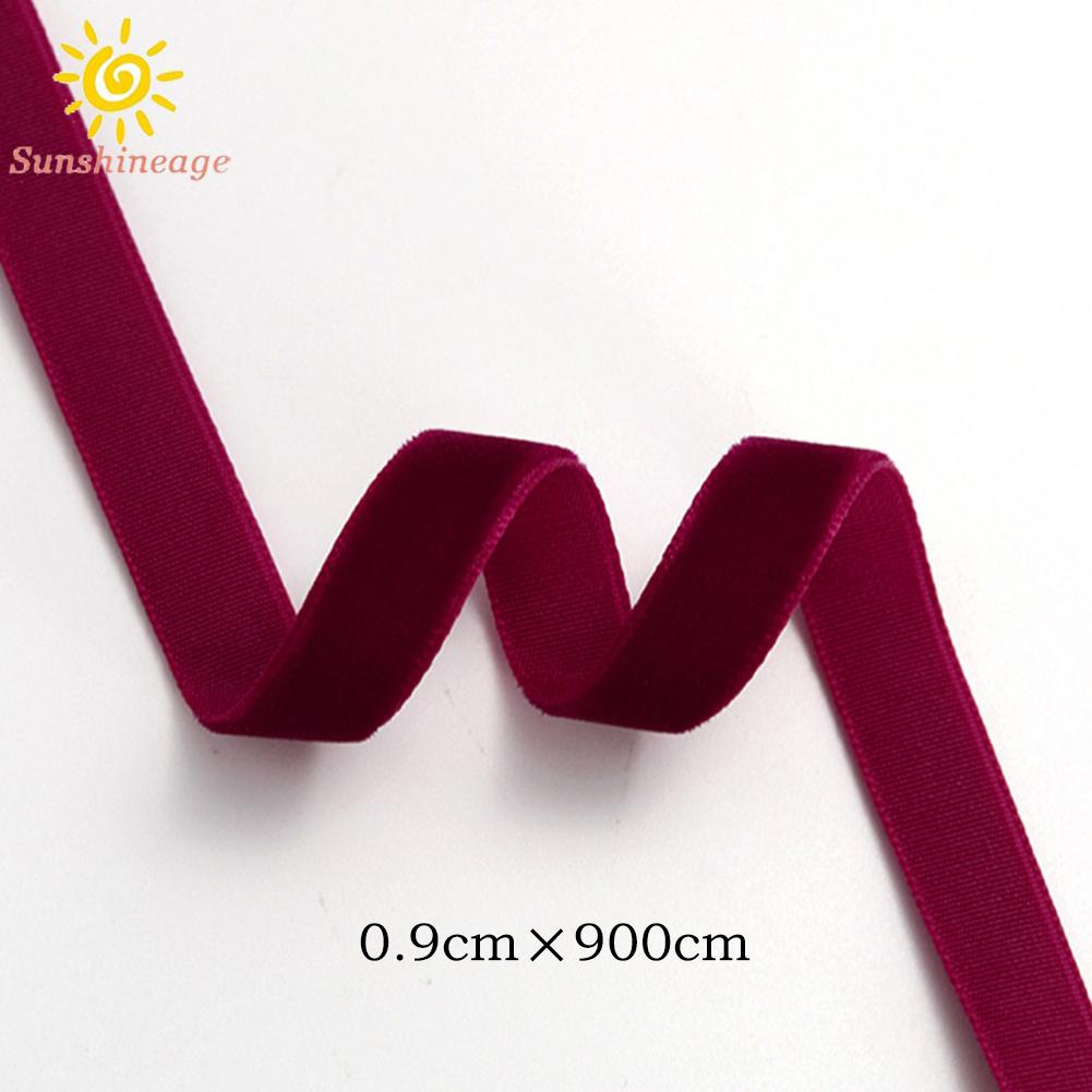 Cuộn Dây Ruy Băng 10 Yards handmade Bằng Vải Nhung Thắt Nơ Trang Trí Tiệc Cưới