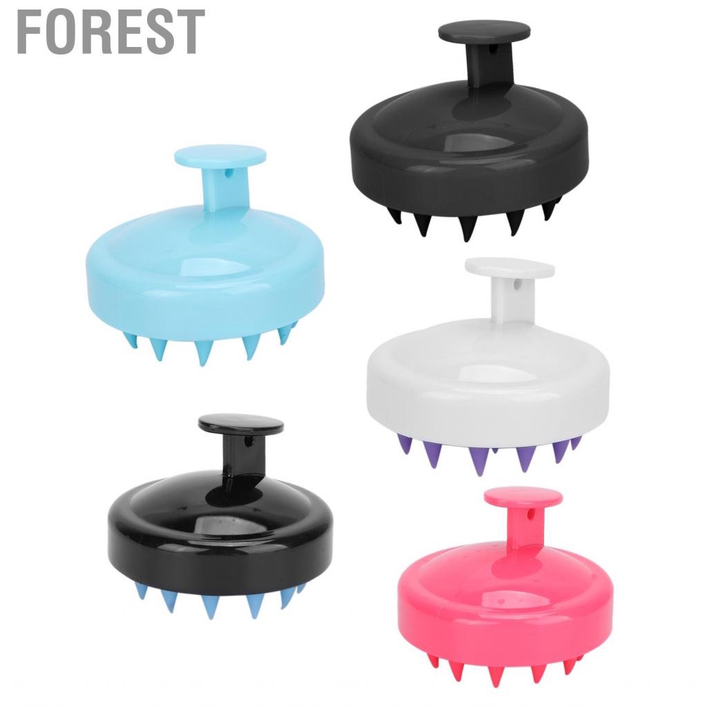 Forest Hair Scalp Brush Soft Silicone Bristles Shower  Scrubber