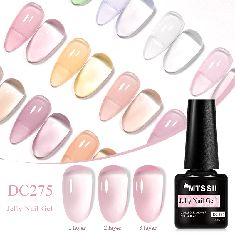 Sơn Móng Tay Gel MTSSII Trong Suốt Màu Hồng Sữa 7ml