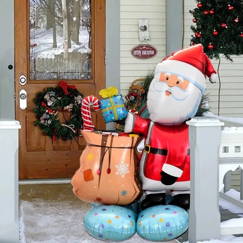 Bóng Bay Bơm Hơi Bằng Màng Nhôm Lớn Hình Ông Già Noel / Nai Sừng Tấm Hoạt Hình Trang Trí Tiệc Giáng Sinh / Tiệc Tùng / Nhà Ở