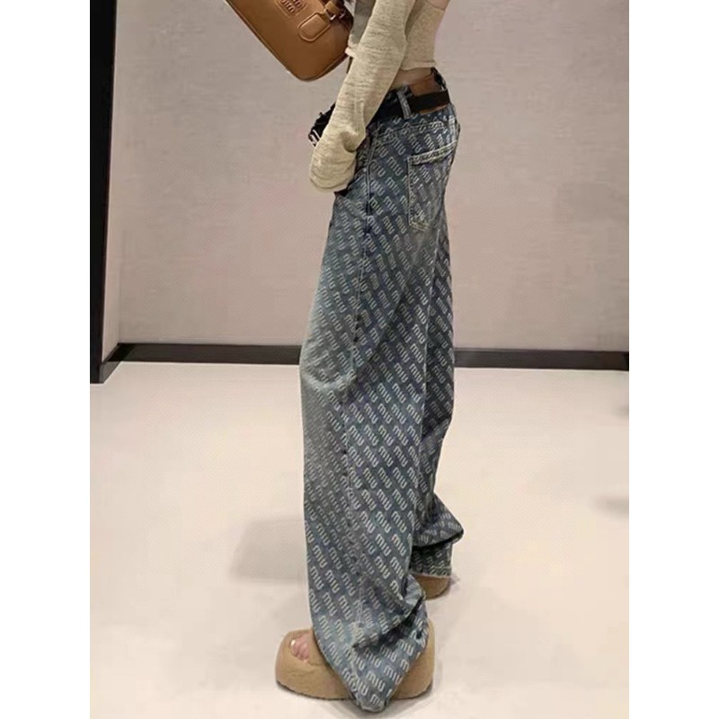 Quần Jean jacquard 23Ww Thu / Mùa Đông Mới