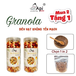  SIÊU HẠT KHÔNG YẾN MẠCH - Macca, Hạnh Nhân, Hạt Điều, Óc Chó đỏ, Óc Chó Vàng ApiFood 500gr