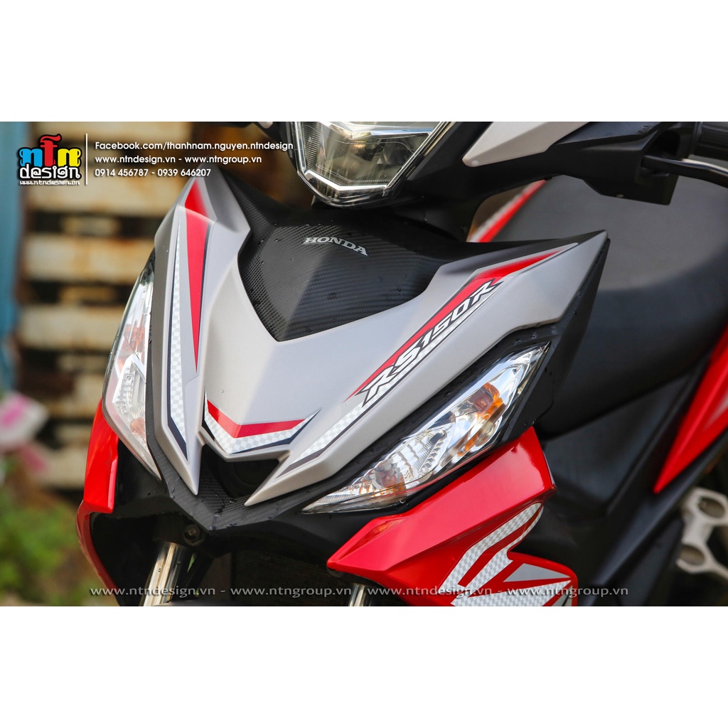 Tem rời Winner V1 mẫu caro trắng bạc dán xe đỏ siêu hot 2023