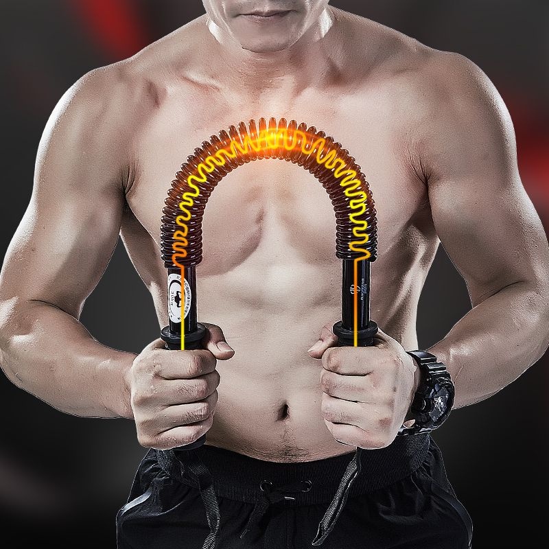 Đồ long đao 100kg gậy lò xo dụng cụ tập cơ tay tặng ô tô