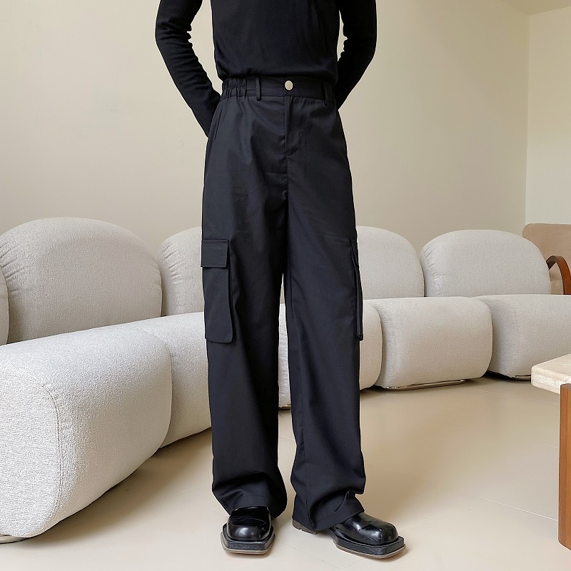 November Quần Dài Ống Rộng Lưng Cao Co Giãn Phong Cách Đường Phố Thời Trang Xuân Thu Cho Nam