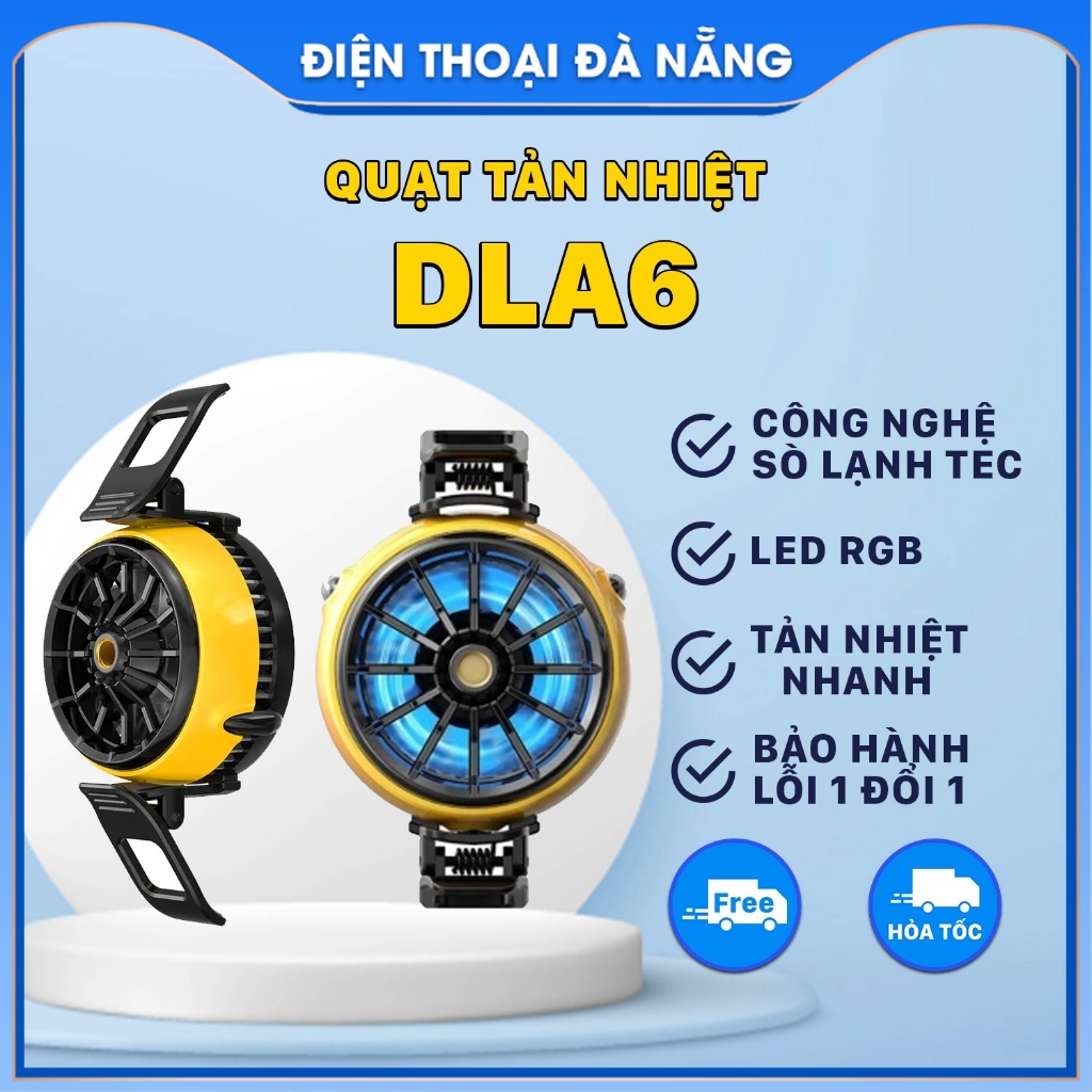Quạt Tản Nhiệt Điện Thoại Sò Lạnh MEMO DLA6 (Bảo Hành Lỗi 1 Đổi 1) - Tản Nhiệt Nhanh - Dạng Kẹp