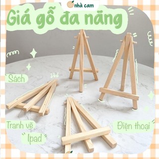 Giá gỗ đỡ ipad, vẽ tranh, bảng ghim nhà cam