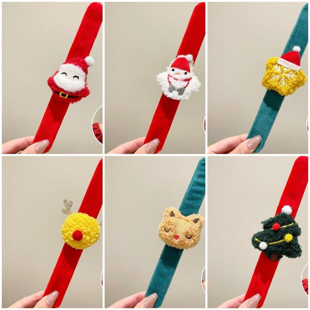 Vòng Đeo Tay Lông Nhung Họa Tiết Hoạt Hình Ông Già Noel dallas1 Giáng Sinh