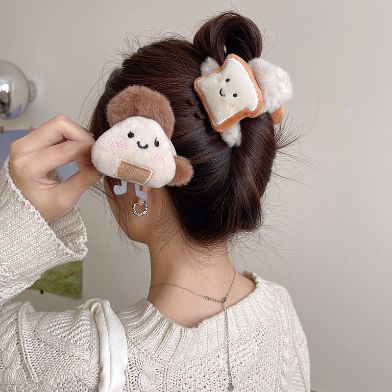 Mới Kẹp Tóc Lông Xù Kiểu Hoạt Hình Đáng Yêu Thời Trang Mùa