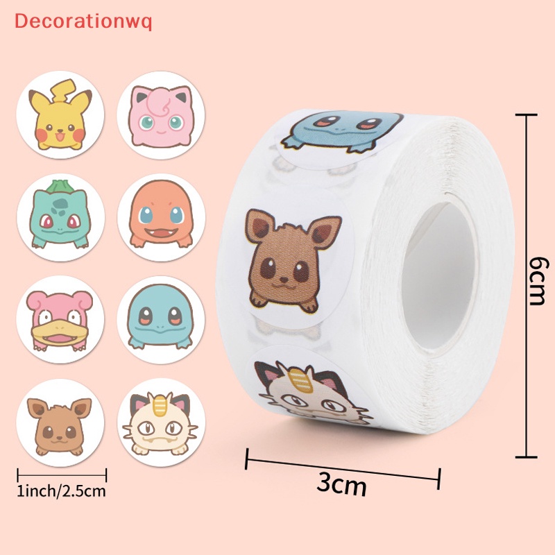 Bộ 500 Miếng Dán Hình pikachu Đáng Yêu Dùng Trang Trí Hành Lý Mới