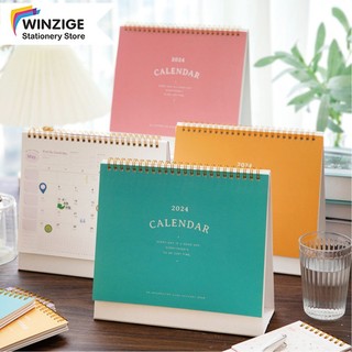 Winzige Lịch Để Bàn 2024 kèm sticker dán ghi chú kế hoạch Calendar 2024 Lịch để bàn ghi chú màu cute
