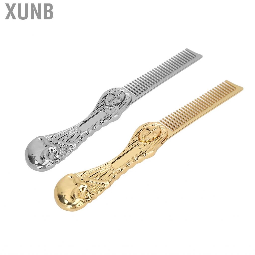 Xunb Foldable Hairstyling Brush Zinc Alloy Prevent Static Pocket Oil Hair Comb Folding Hairdressing