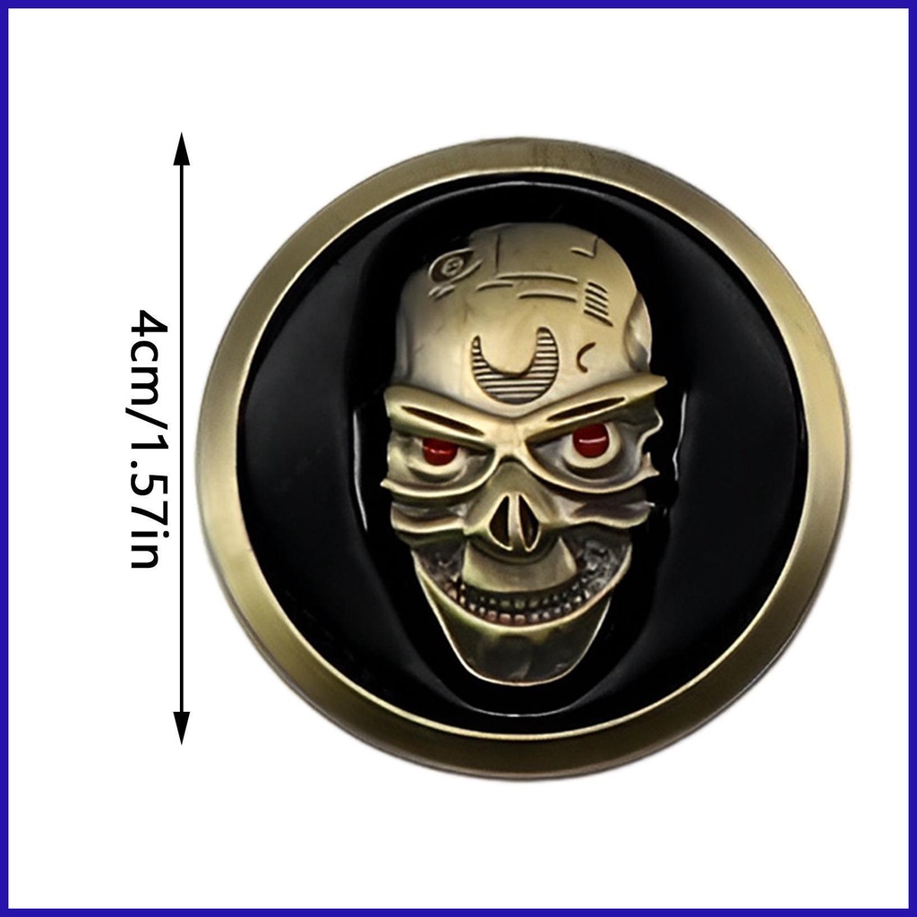 Miếng Dán Kim Loại Hình Đầu Lâu 3d Trang Trí Xe Hơi / Xe Tải / Mô Tô