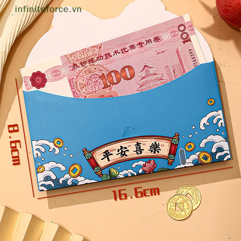 Set 4 Bao Lì Xì Đỏ May Mắn Cho Năm Mới 2024