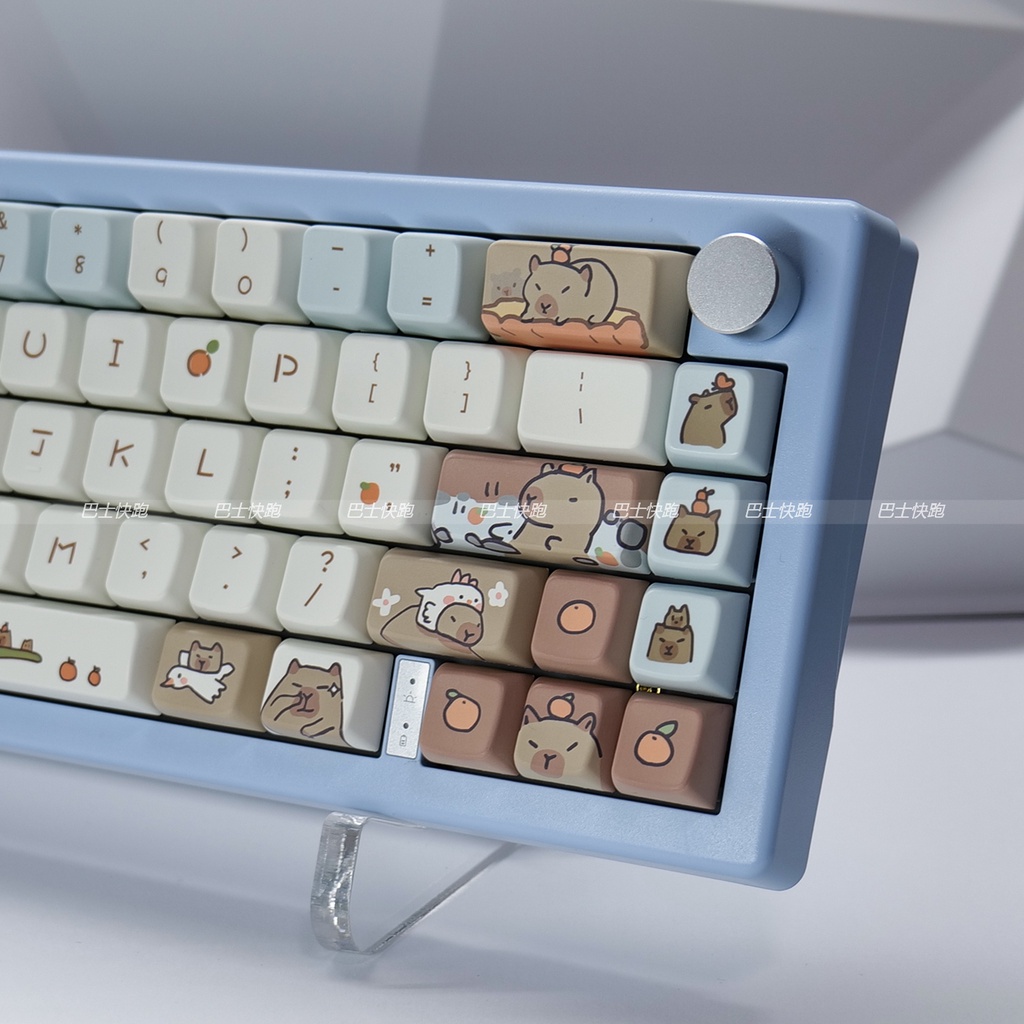 Capybara Keycaps MDA Profile hoạt hình dễ thương PBT Dye Sub Bàn Phím Cơ Keycap