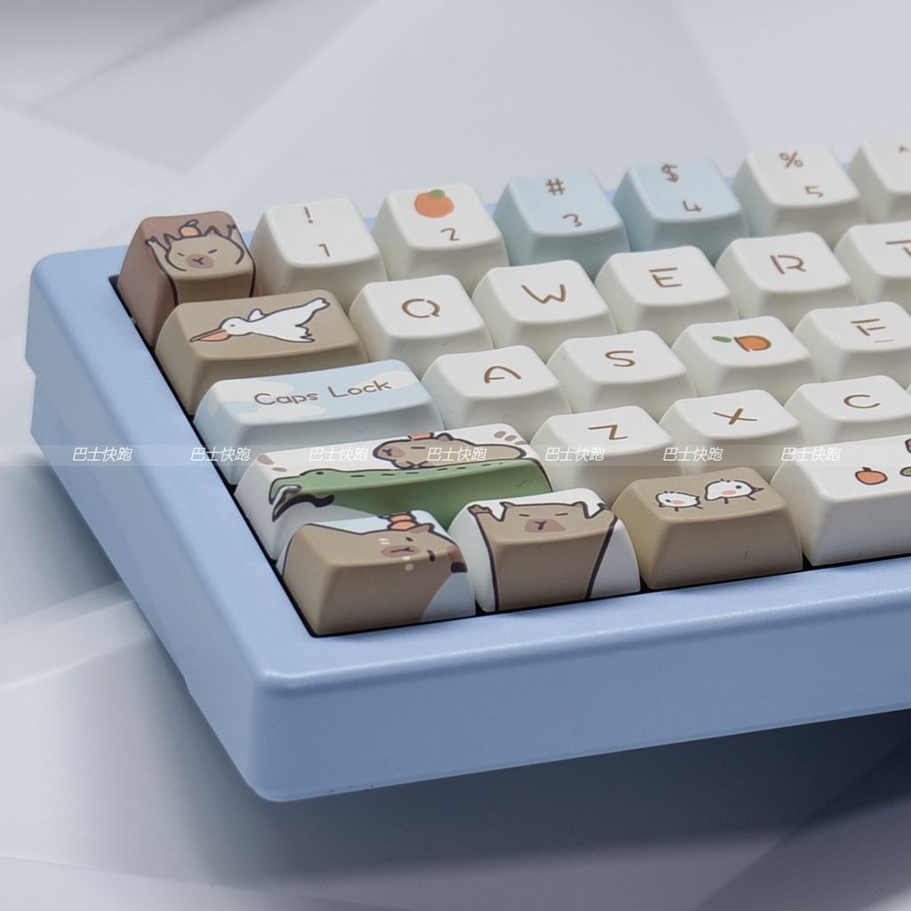 Capybara Keycaps MDA Profile hoạt hình dễ thương PBT Dye Sub Bàn Phím Cơ Keycap