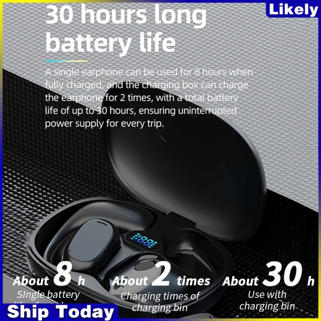 Tai Nghe bass Không Dây lip gt280 Có Hộp Sạc Và Đèn led Hiển Thị