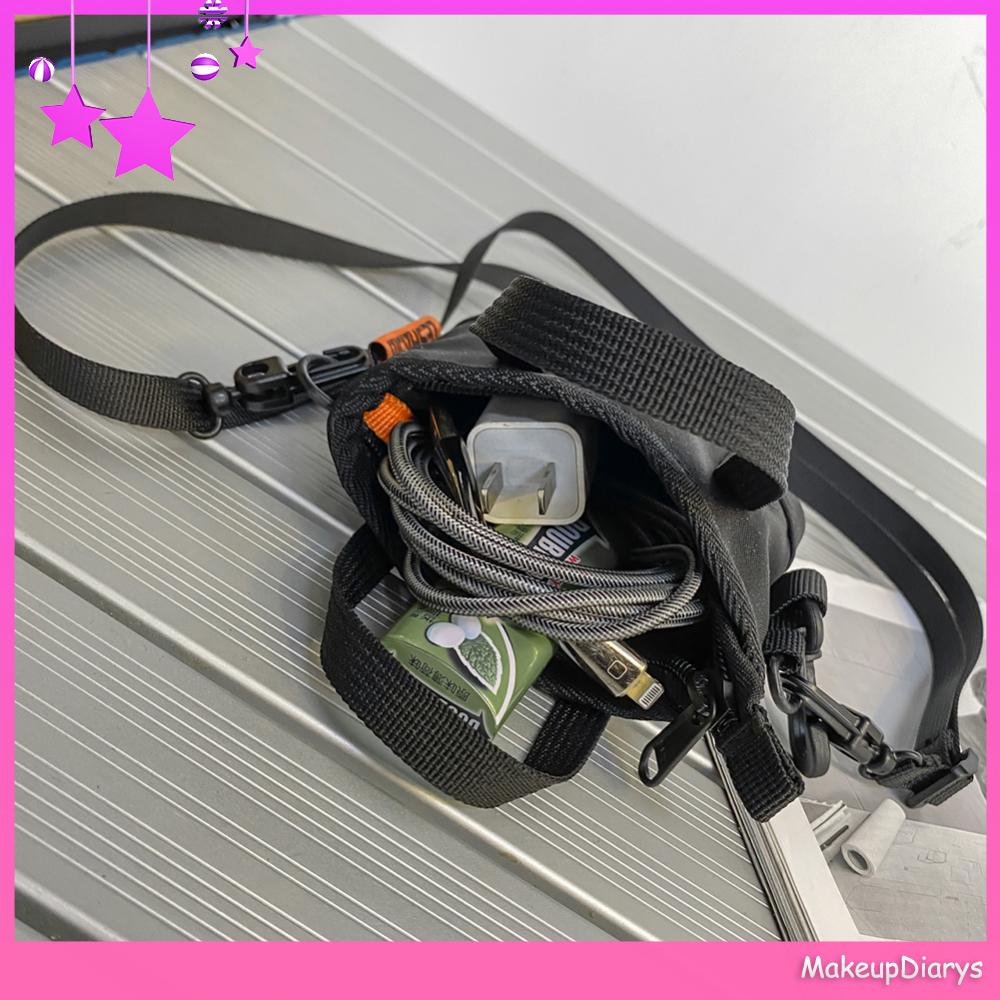 ★ Đồ Trang Điểm Trang Điểm ★ Túi Xách nylon Màu Sắc Trơn Thân Thiện Với Môi Trường Phong Cách retro unisex