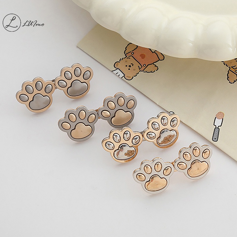 Luimo Quần jean jean jean jean Nút Điều Chỉnh Được Hình Bàn Chân Mèo Dễ Thương Liền Quần jean Không Đường May * Bán Chạy