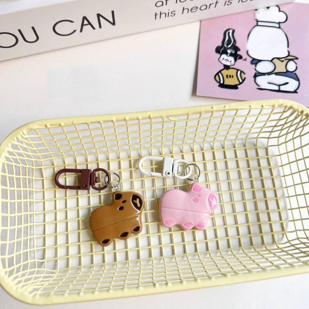 Mmluck capybara Móc Chìa Khóa Bằng Nhựa resin Hình capybara Vui Nhộn Sáng Tạo Thời Trang Trang Trí Ba Lô