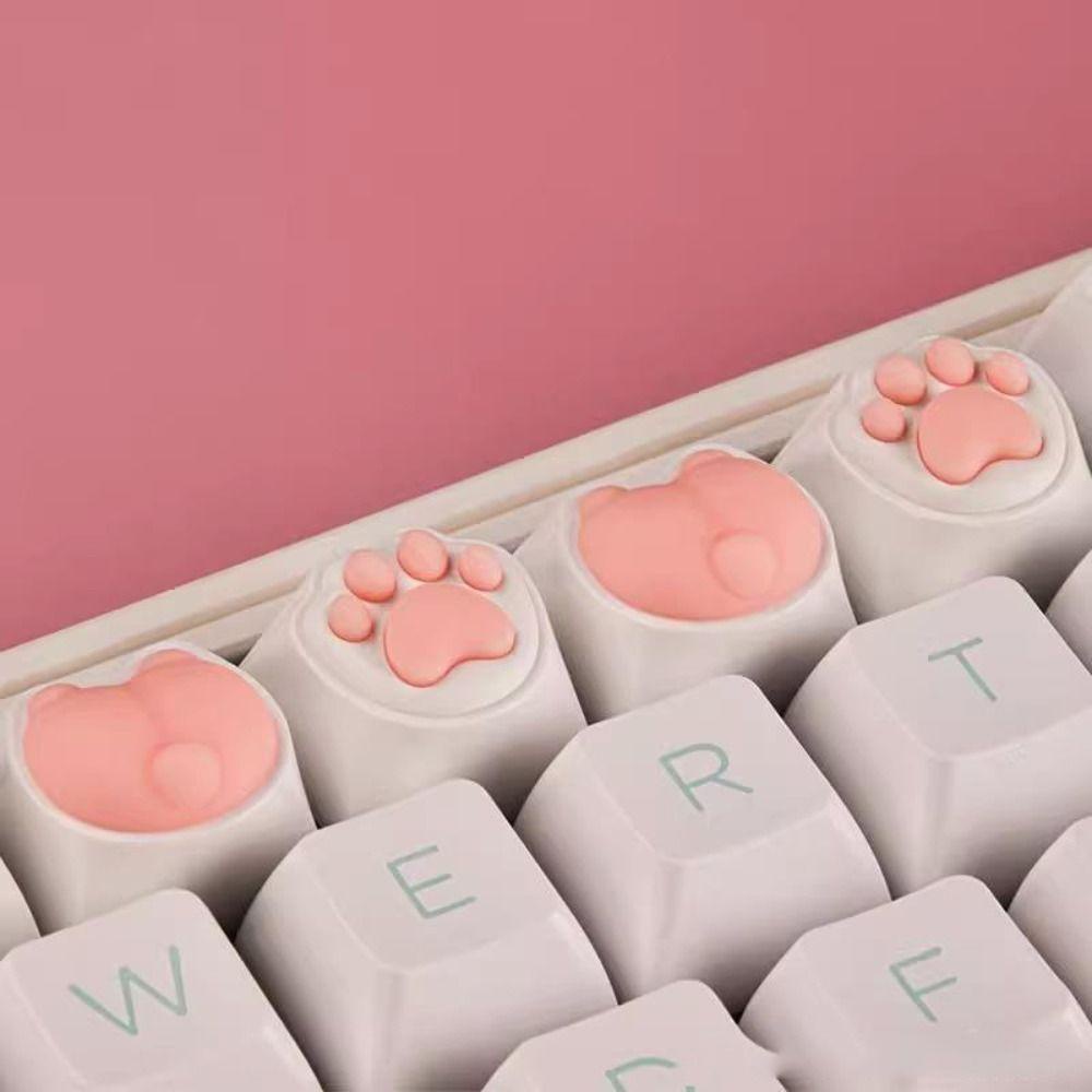 Shanhai Móc Khóa Hình Dấu Chân Mèo corgi Có Đèn led Nhiều Màu Sắc Tháo Rời Được