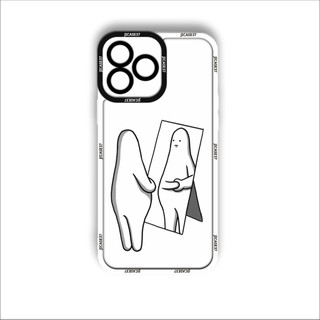 Ốp lưng iphone và samsung xiaomi oppo cạnh vuông soi gương Aesthetic