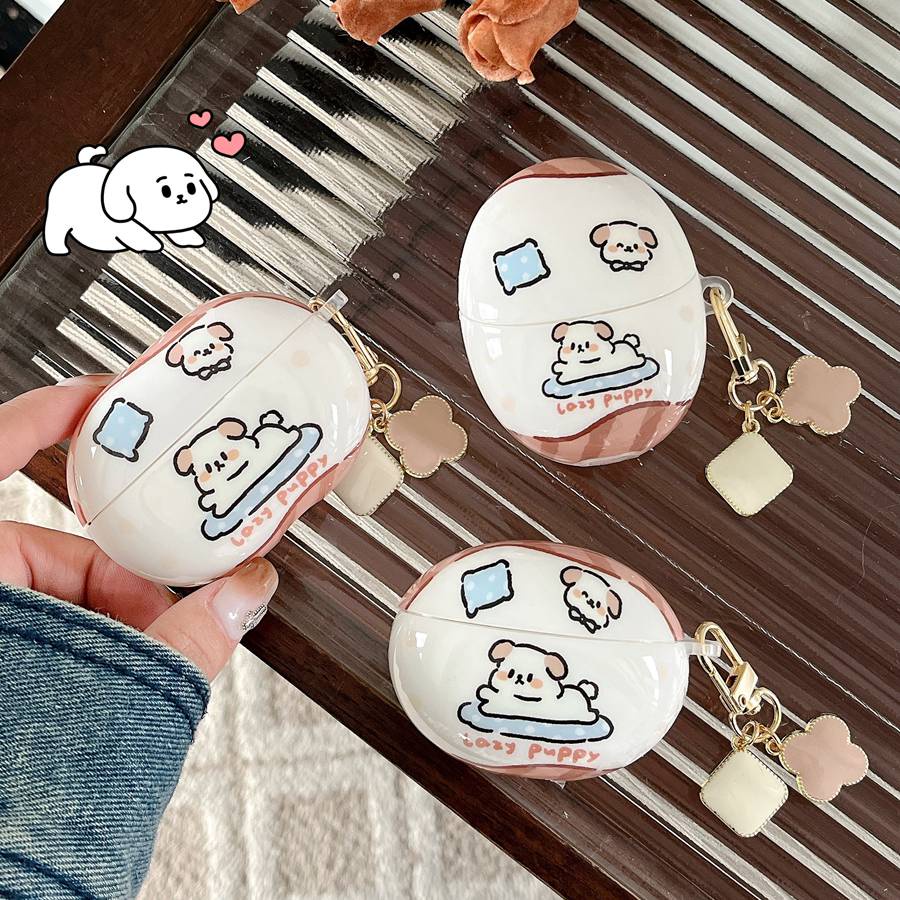 Hoạt Hình Vỏ Bảo Vệ Hộp Sạc Tai Nghe huawei freebuds se2 se 2 Bằng Silicon Hình Chú Chó Dễ Thương Kèm Móc Khóa Tiện Dụng