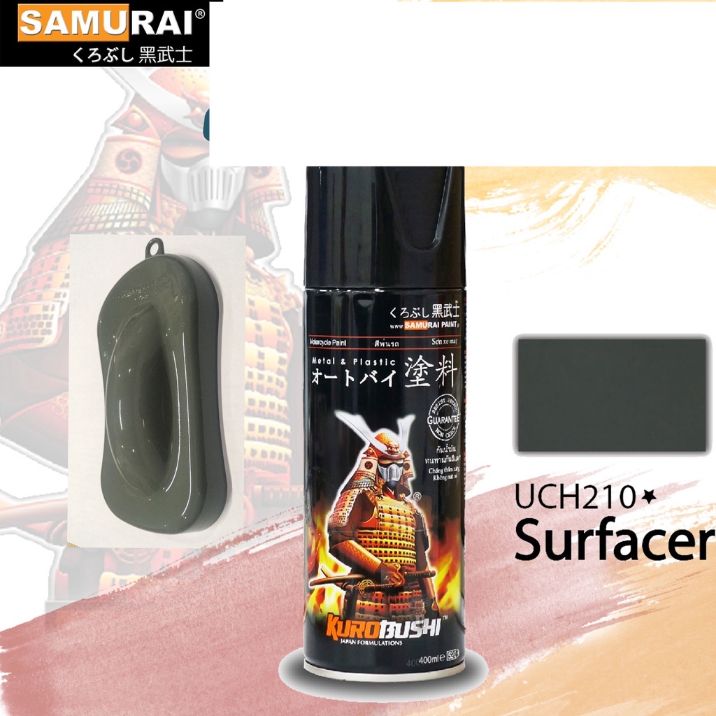 Sơn xịt dành cho xe máy Samurai Lót Xám - UCH210 (400ml)