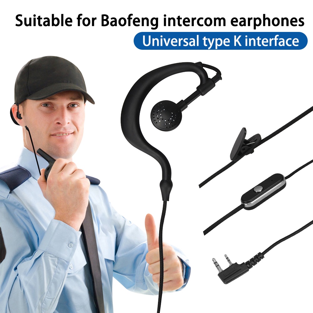 Tai Nghe Bộ Đàm 2pin Có mic Cho baofeng uv-5r bf-888s radio