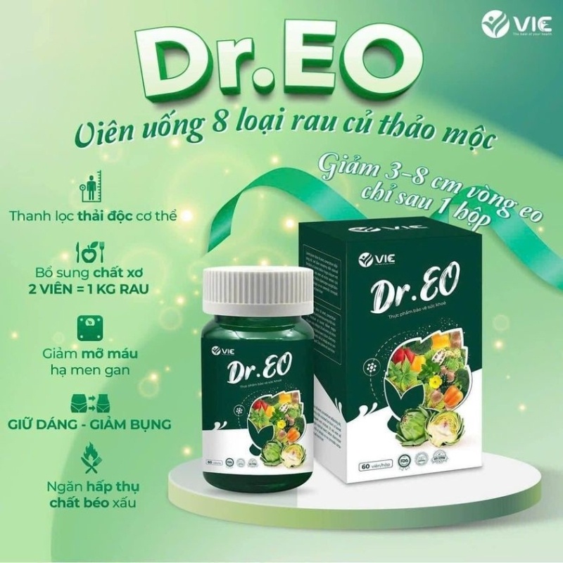 Viên uống thảo mộc giảm mỡ bụng Dr eo Vic hộp 60 viên, Đốt cháy calo