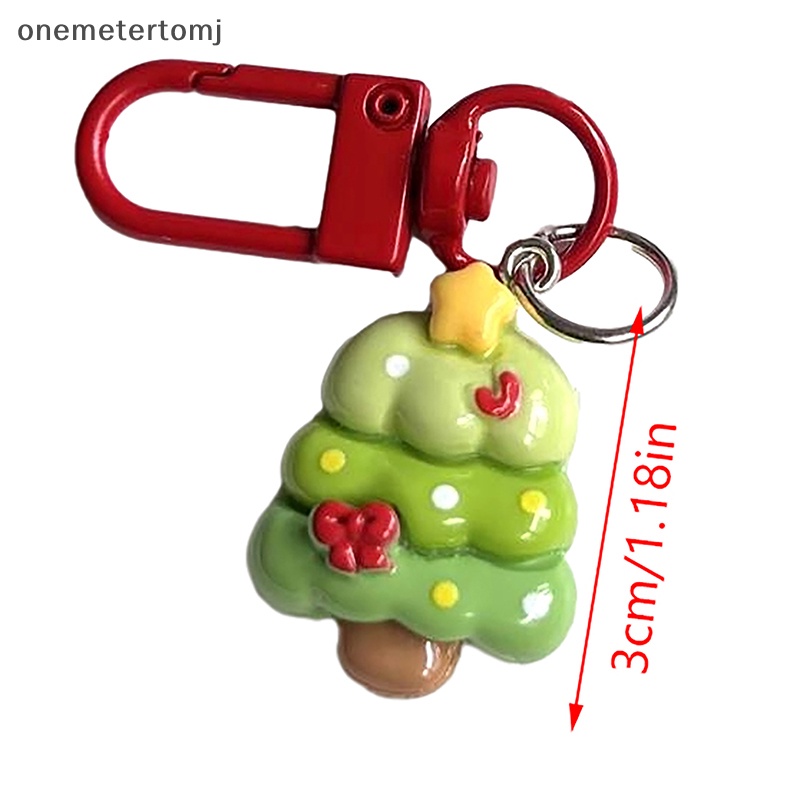Onemetertomj Móc Chìa Khóa Hình Búp Bê Gừng / Ông Già Noel / Cây Thông / Vớ Trang Trí Túi Xách
