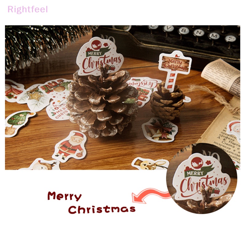 Set 46 Miếng Dán Trang Trí Giáng Sinh diy Mới