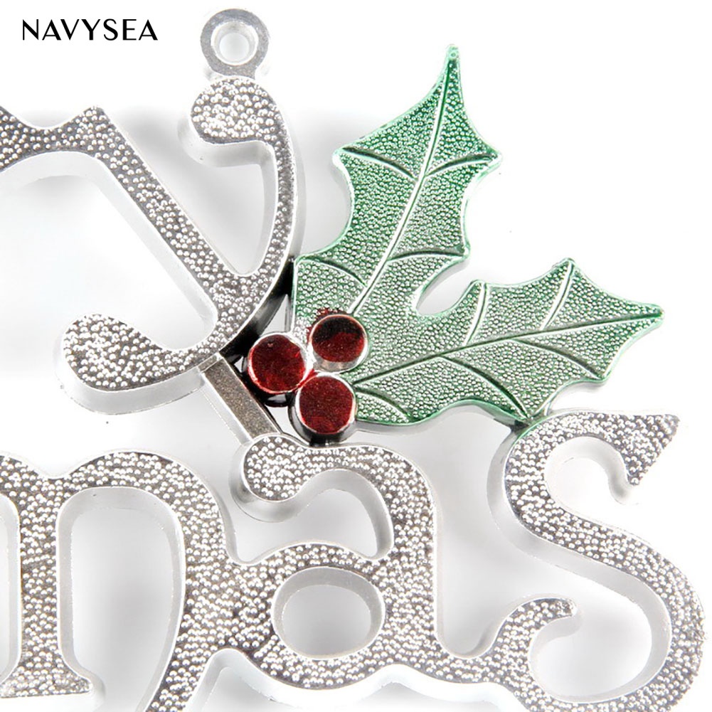 Set 2 Chữ Gỗ Lấp Lánh Trang Trí Giáng Sinh