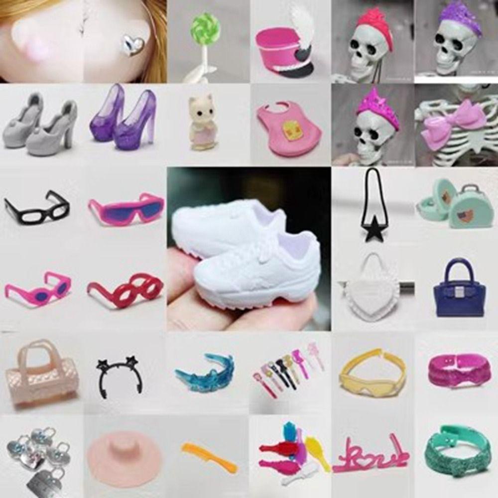 Giày Thể Thao Cao Gót Bằng Nhựa Dễ Thương diy Dành Cho Búp Bê 30cm 1 / 6