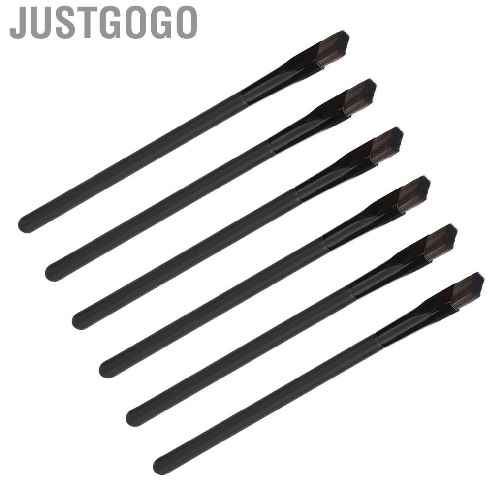 Justgogo 6PCS Eyebrow Brushes Eye Makeup  Brush Square Angled Brow ACM